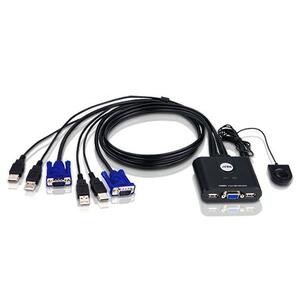Aten 2-Port USB VGA Cable KVM Switch with Remote Port Selector (CS22U)