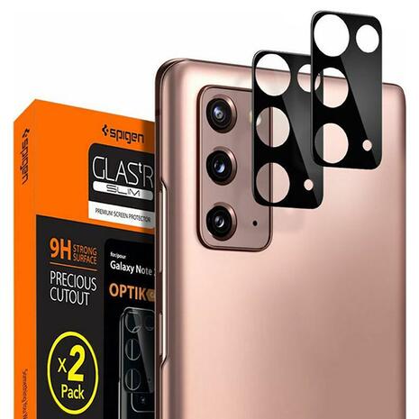 Tempered Glass Spigen® GLAS.tR Slim Optik Camera Lens Black (x2) - Galaxy Note 20 (AGL01455)