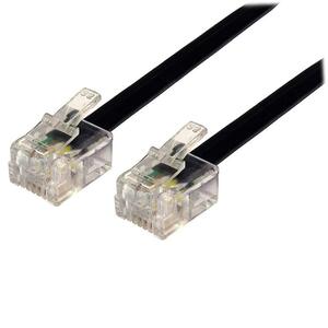 Καλώδιο Τηλεφώνου Powertech RJ11 6P4C Black 2m (CAB-T008)