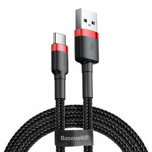 Καλώδιο Baseus Cafule USB to USB-C Black/Red 2m (CATKLF-C91)