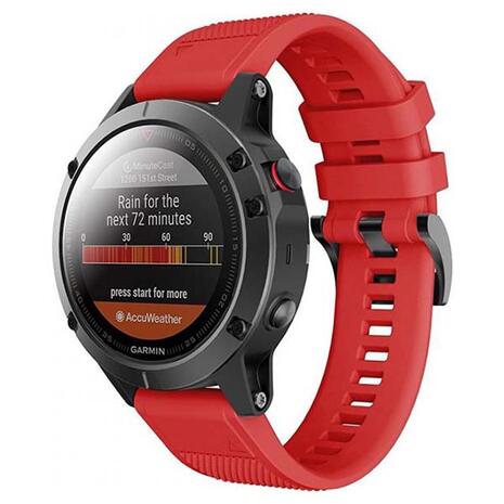 Tech-Protect Sport Smooth Band Red - Garmin Fenix (26mm)