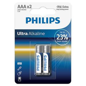 Μπαταρίες Philips UltraAlkaline AAA LR03E2B-10 (x2)