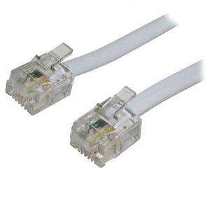 Καλώδιο Τηλεφώνου Powertech RJ11 6P4C Grey 2m (CAB-T002)