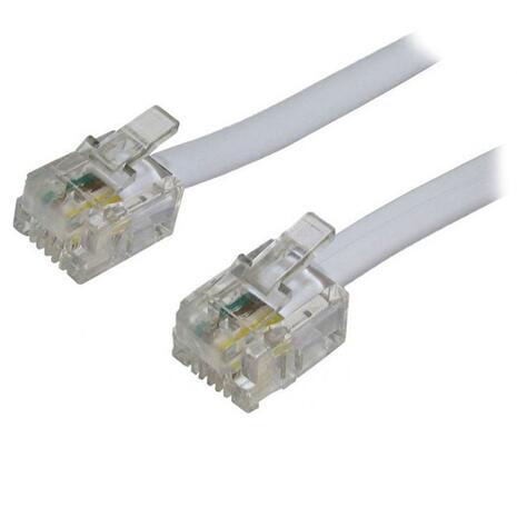 Καλώδιο Τηλεφώνου Powertech RJ11 6P4C Grey 2m (CAB-T002)