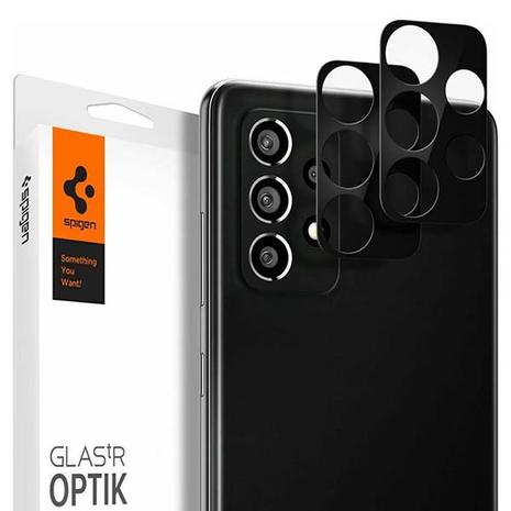 Tempered Glass Spigen® GLAS.tR Slim Optik Camera Lens Black (x2) - Galaxy A72 (AGL02955)