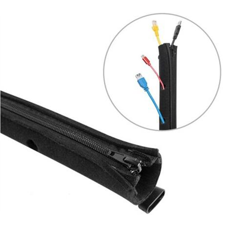 Cable FlexWrap με Φερμουάρ Brateck CC15-1 Black (100cm x10cm)