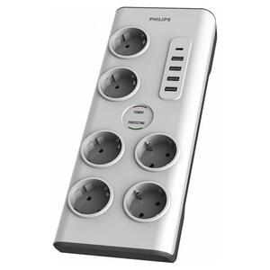 Πολύπριζο Ασφαλείας Philips SPN7060WA/GRS