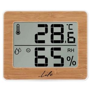 Θερμόμετρο/Υγρασιόμετρο Life WES-107 Bamboo (221-0059)