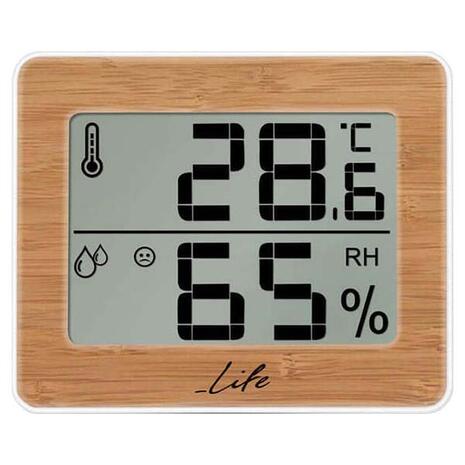 Θερμόμετρο/Υγρασιόμετρο Life WES-107 Bamboo (221-0059)