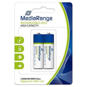 Επαναφορτιζόμενες Μπαταρίες MediaRange (2600mAh) AA MRBAT123 (x2)