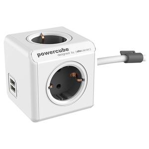 Allocacoc PowerCube | Extended USB | Trolley Grey (1406GY/DEEUPC)