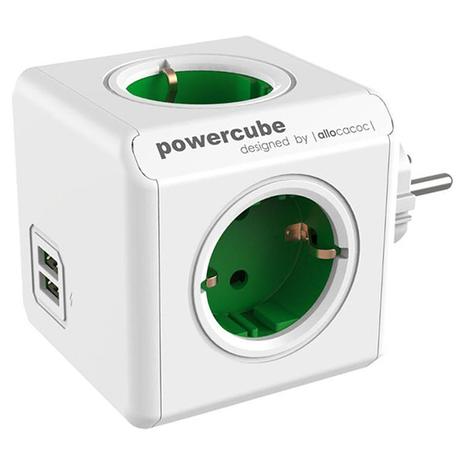 Allocacoc PowerCube | Original USB | Kelly Green (1202GN/DEOUPC)