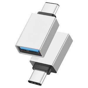 Αντάπτορας Powertech USB-A Female to USB-C Male Silver (PTH-062)