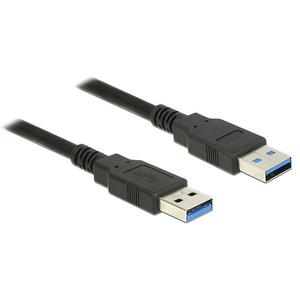 Καλώδιο Powertech USB-A M/M Black 1.5m (CAB-U106)