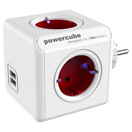 Allocacoc PowerCube | Original USB | Boston Red (1202RD/DEOUPC)