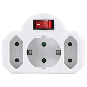Αντάπτορας Ρεύματος Sonora 1x Schuko & 2x Διπολικό PAW121 (230-0021)