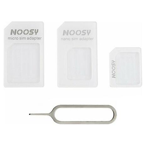 Noosy Nano SIM & Micro SIM Adapter Set White (SIM-002)