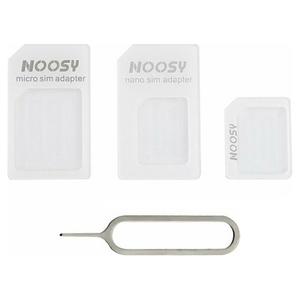 Noosy Nano SIM & Micro SIM Adapter Set White (SIM-002)