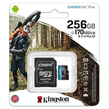 Κάρτα Μνήμης Kingston CANVAS Go! Plus microSDXC 256GB with Adapter