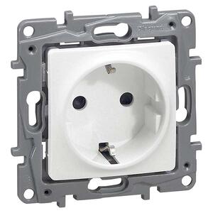 Μονή Χωνευτή Πρίζα Schuko Legrand Niloe White (764529)