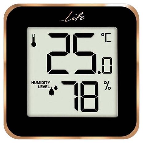 Θερμόμετρο/Υγρασιόμετρο Life Alu Mini Rose Gold (221-0228)