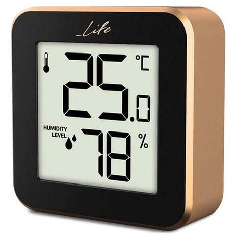 Θερμόμετρο/Υγρασιόμετρο Life Alu Mini Rose Gold (221-0228)