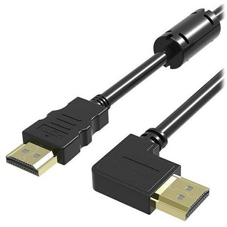 Καλώδιο Powertech HDMI 1.4 M/M 90° Right Black 1.5m (CAB-H018)