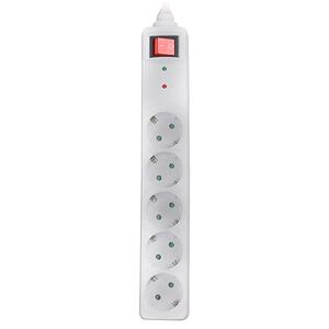 Πολύπριζο Ασφαλείας Sonora 5x Schuko SPSW501 White 1.5m (230-0036)