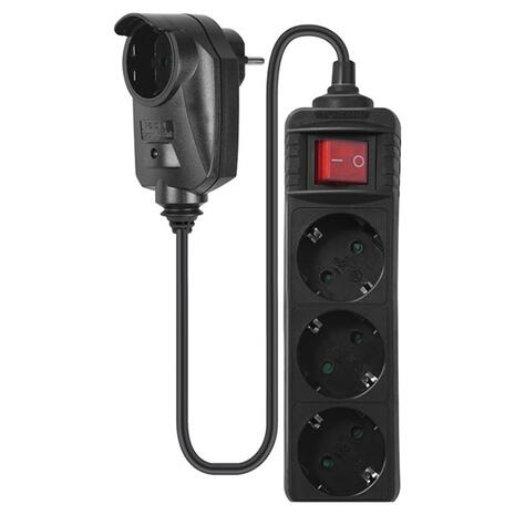 Πολύπριζο Ασφαλείας Sonora 3+1 Schuko S1PSB301 Black 1.5m (230-0045)