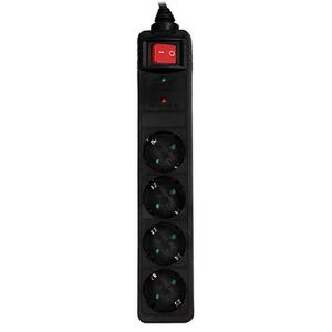 Πολύπριζο Ασφαλείας Sonora 4x Schuko SPSB401 Black 1.5m (230-0035)