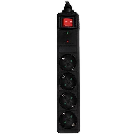 Πολύπριζο Ασφαλείας Sonora 4x Schuko SPSB401 Black 1.5m (230-0035)