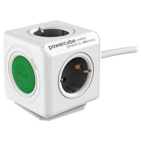 Allocacoc PowerCube | Extended + Switch | Trolley Grey (1301/DEEXSW)