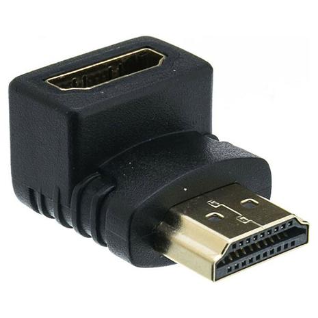 Αντάπτορας Powertech HDMI M/F 90° Black (CAB-H034)