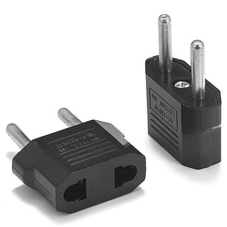 Αντάπτορας Πρίζας Powertech EU σε US (5τμχ.) Black (CAB-P023)
