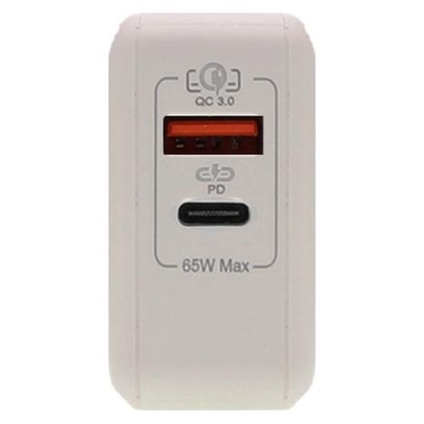 Αντάπτορας Φόρτισης Lamtech USB QC3.0 & USB-C Wall Adapter 65W White (LAM023558)