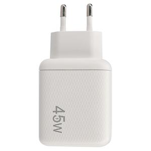 Αντάπτορας Φόρτισης Lamtech USB QC3.0 & USB-C Wall Adapter 45W White (LAM023541)