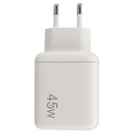 Αντάπτορας Φόρτισης Lamtech USB QC3.0 & USB-C Wall Adapter 45W White (LAM023541)