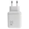 Αντάπτορας Φόρτισης Lamtech USB QC3.0 & USB-C Wall Adapter 30W White (LAM023534)