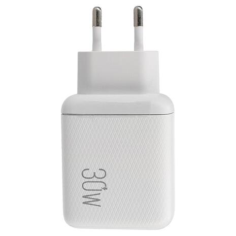 Αντάπτορας Φόρτισης Lamtech USB QC3.0 & USB-C Wall Adapter 30W White (LAM023534)