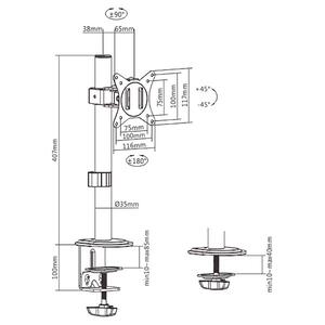 Βάση Monitor Brateck LDT66-C01