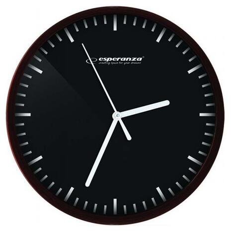 Ρολόι Τοίχου Esperanza Budapest EHC010K Black