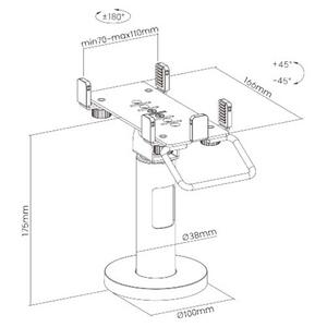 Universal 360° POS Stand Brateck PTS-05
