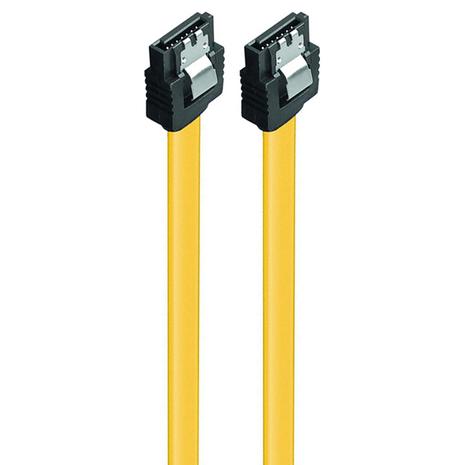 Καλώδιο Powertech SATA III 7-Pin to 7-Pin Yellow 0,2m (CAB-W023)