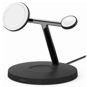 Belkin BOOST^CHARGE™ PRO 3-in-1 Wireless Charging Stand with MagSafe Black (WIZ017vfBK)