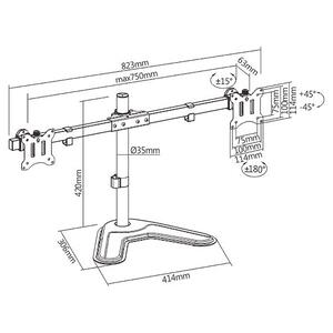 Βάση Monitor Brateck LDT57-T02