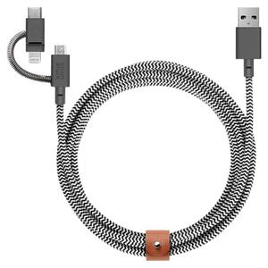 Native Union Belt Cable Universal Micro-USB, Lightning & USB-C Cable 2m Zebra (85510123)