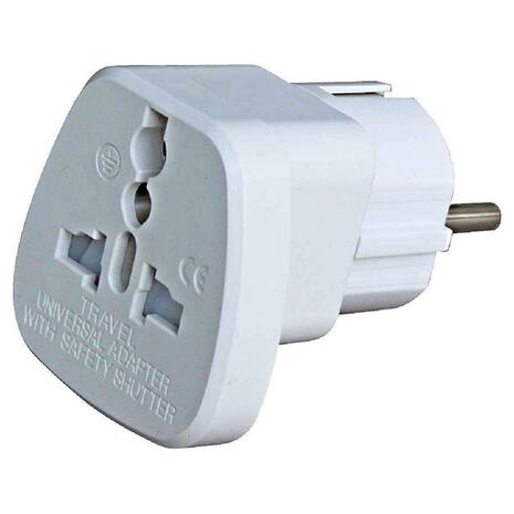 Αντάπτορας Πρίζας Powertech EU σε UK White (PT-350)