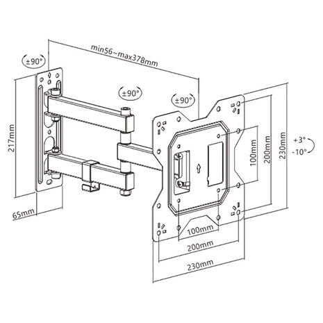 Βάση TV Powertech PT-1129