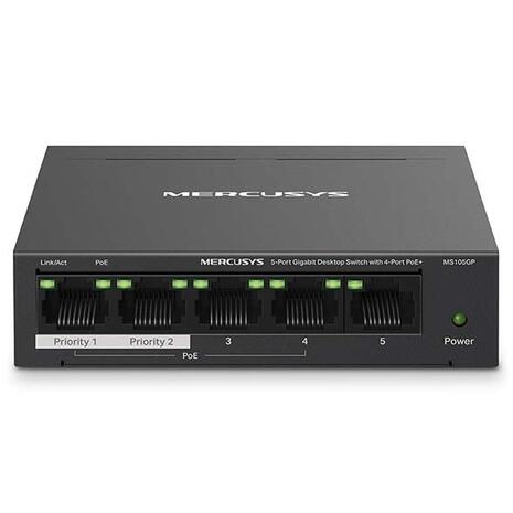 5-port Gigabit Desktop Switch with 4-Port PoE+ Mercusys MS105GP (v 1.0)