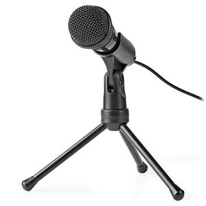 Wired Microphone Nedis MICTJ100BK Black